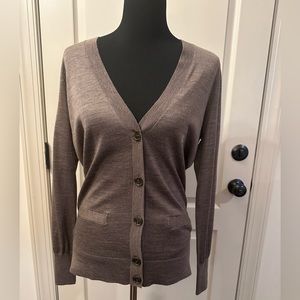 NWT LOFT Boyfriend Cardigan- Taupe Size Medium
